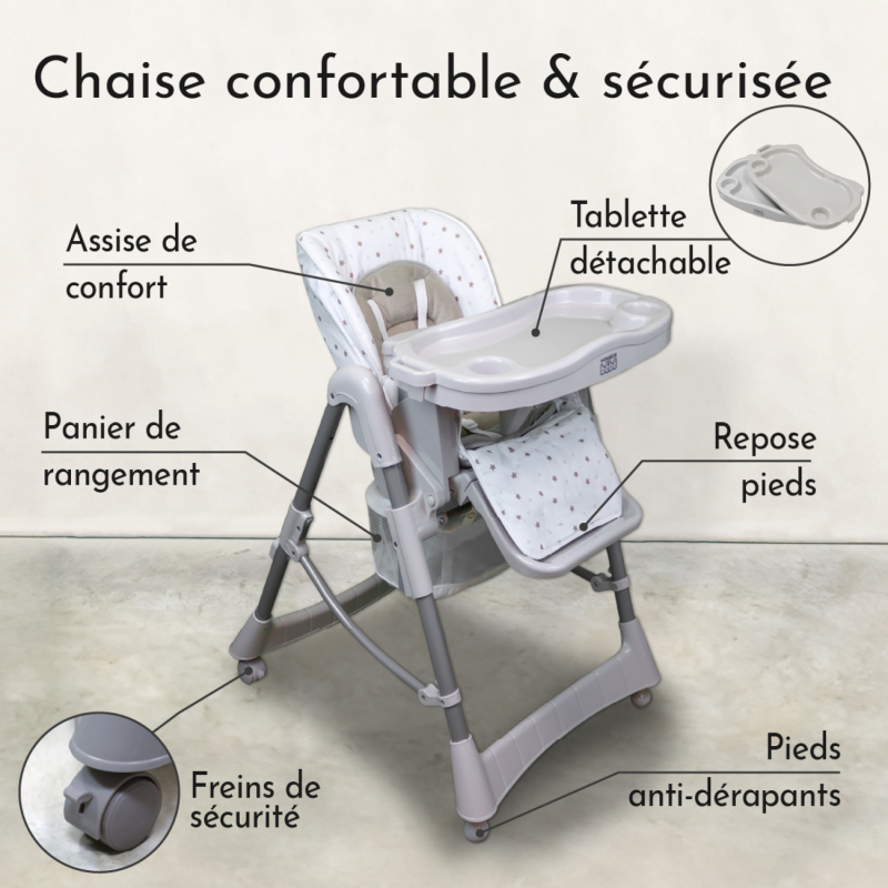 Chaise haute Ptit - Celeste