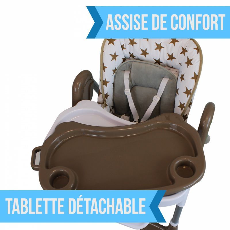 Chaise haute Ptit Stars - Blanc