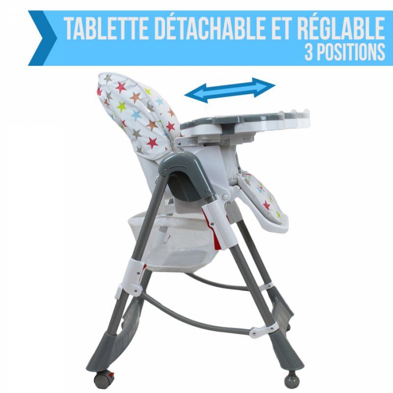 Chaise haute Ptit Stars - Multicolore