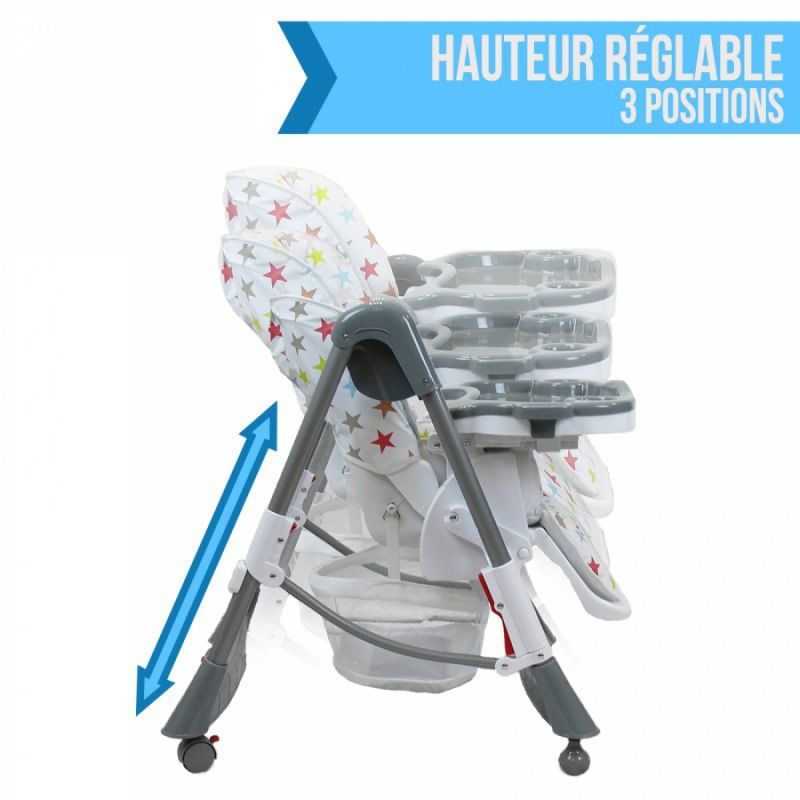 Chaise haute Ptit Stars - Multicolore