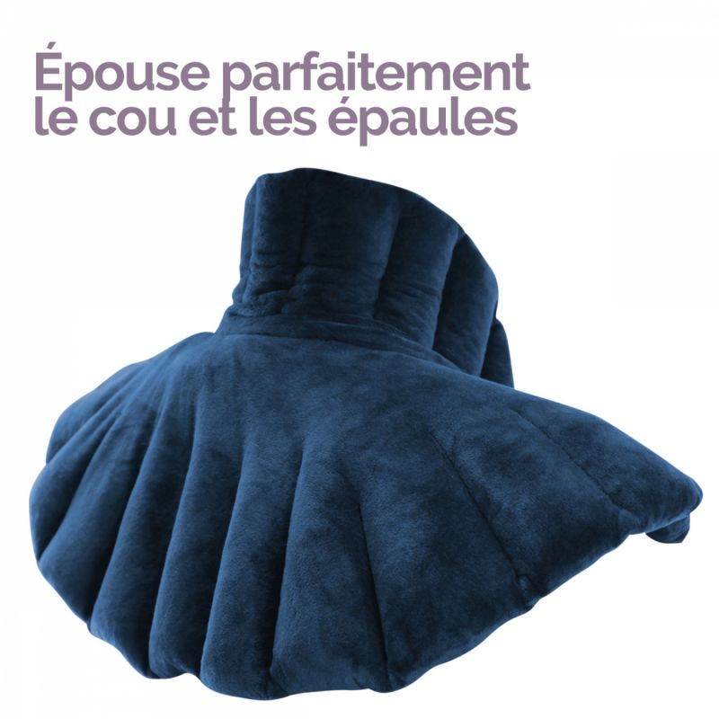 Coussin chauffant pour épaules et cou - Bleu