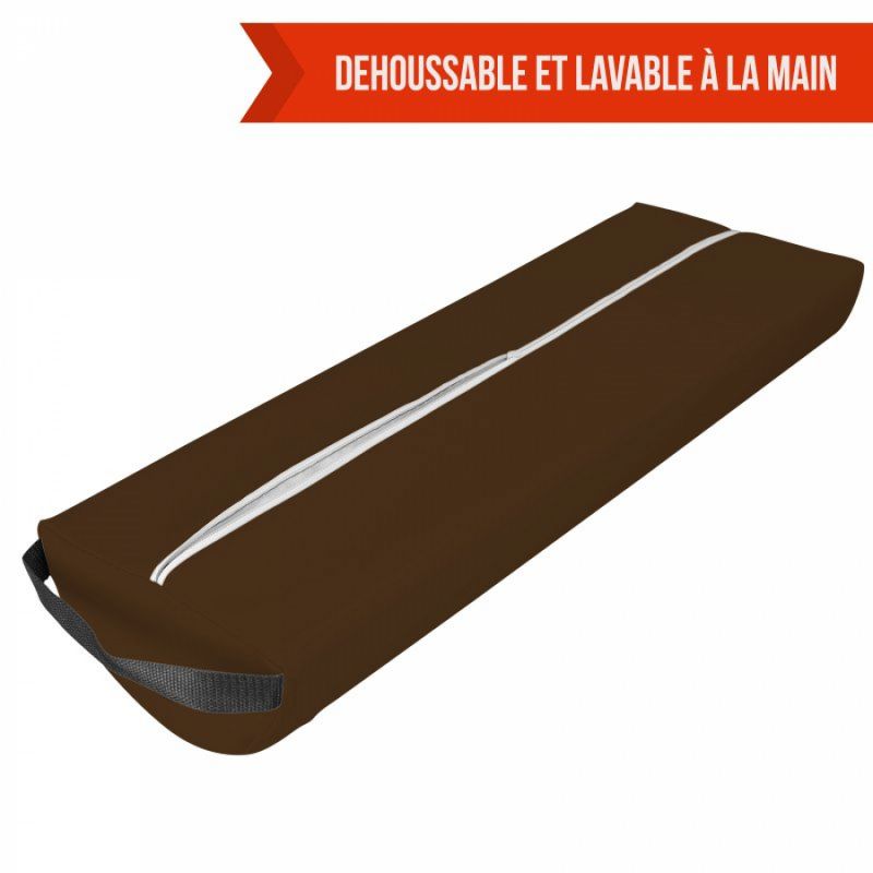 Coussin demi-rond 22cm pour table de massage - Marron foncé