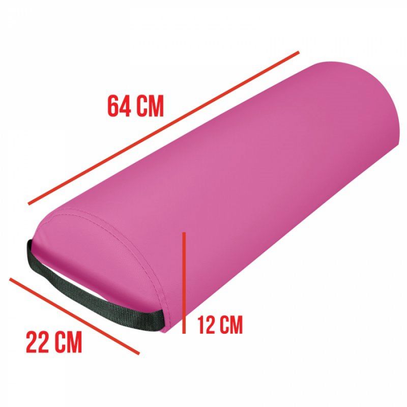 Coussin demi-rond 22cm pour table de massage - Rose