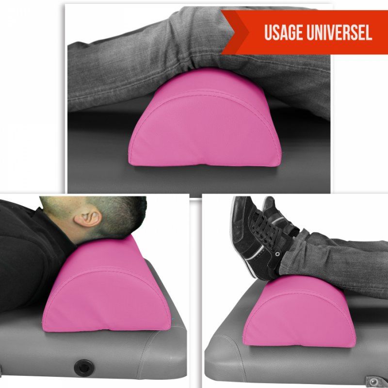 Coussin demi-rond 22cm pour table de massage - Rose
