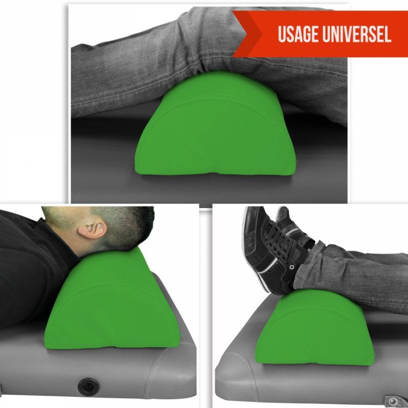 Coussin demi-rond 22cm pour table de massage - Vert
