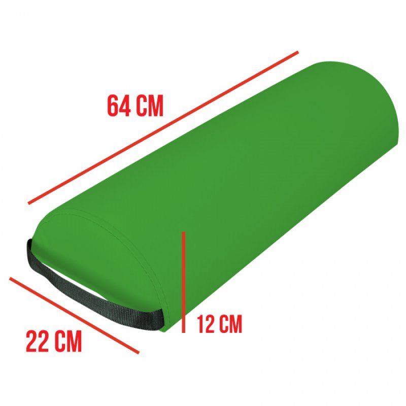 Coussin demi-rond 22cm pour table de massage - Vert