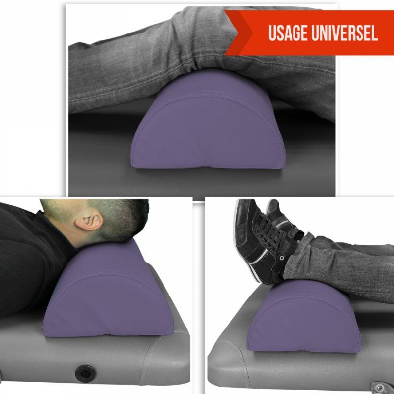 Coussin demi-rond 22cm pour table de massage - Violet