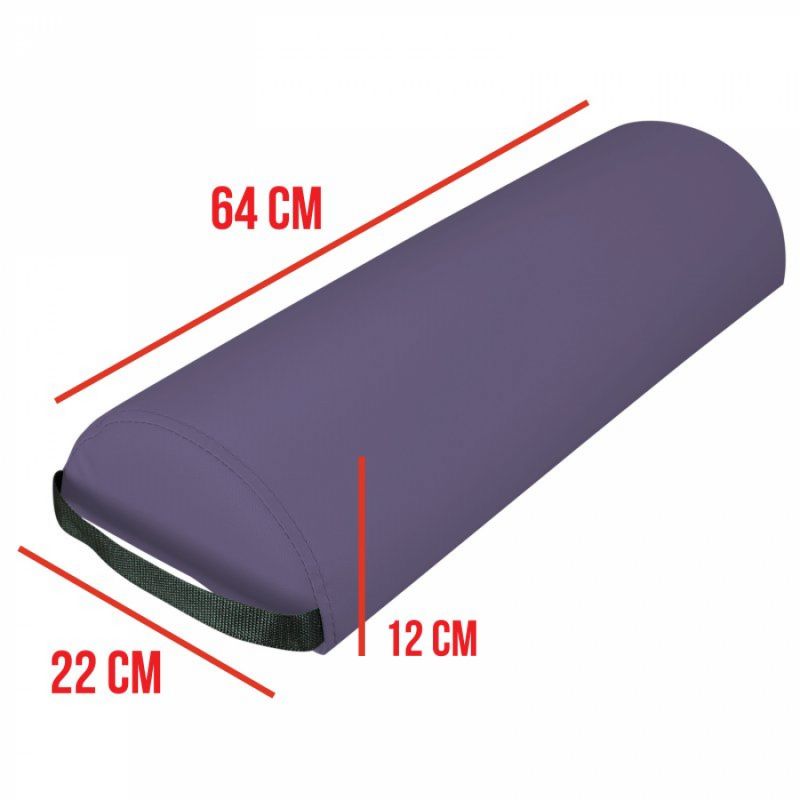 Coussin demi-rond 22cm pour table de massage - Violet