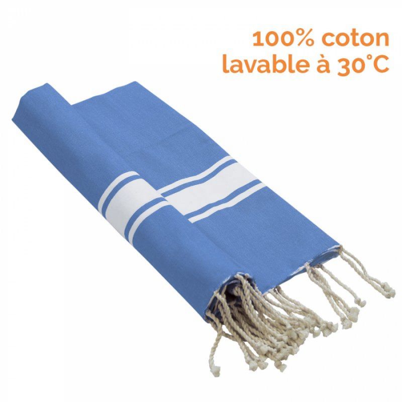 Fouta bande simple - Bleu roi