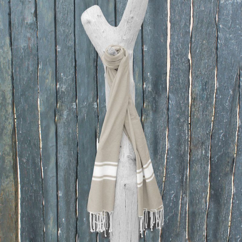 Fouta bande simple - Beige lin