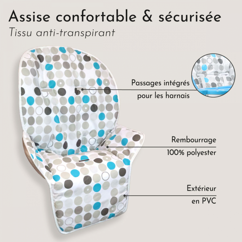 Housse d'assise pour chaise haute Ptit - Noé