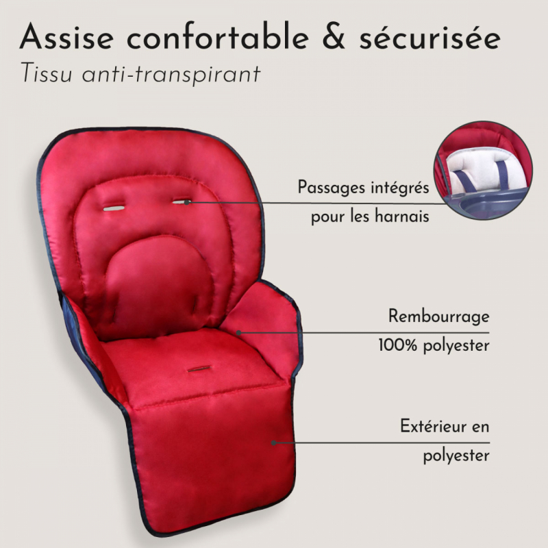 Housse d'assise pour chaise haute Ptit - Lou