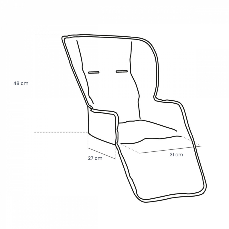 Housse d'assise pour chaise haute Ptit - Perle