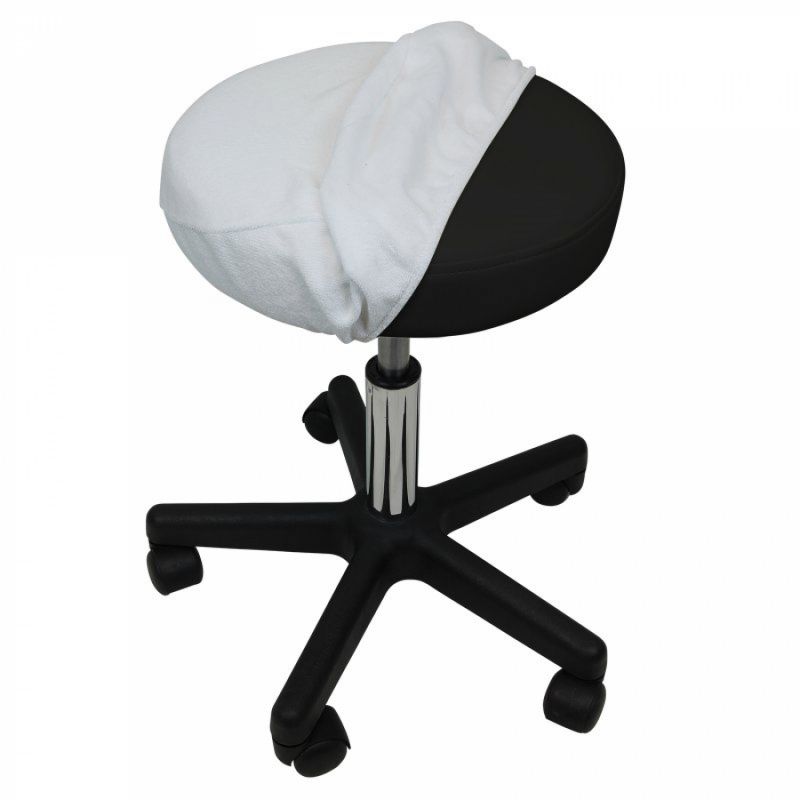 Drap-housse pour tabouret - Rond - Éponge - Blanc