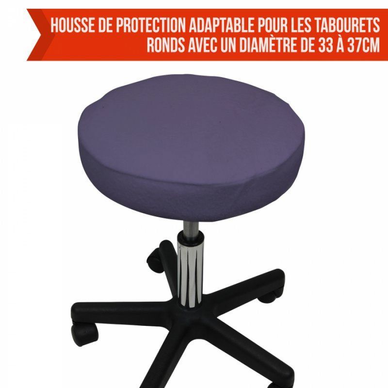 Drap-housse pour tabouret - Rond - Éponge - Violet