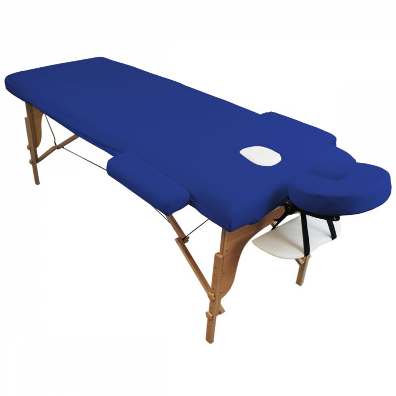 Kit complet de housses pour table de massage - Éponge - Bleu azur
