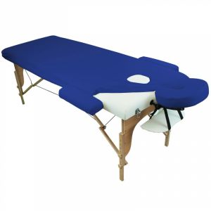 Drap-housse pour table de massage - Éponge - Bleu azur