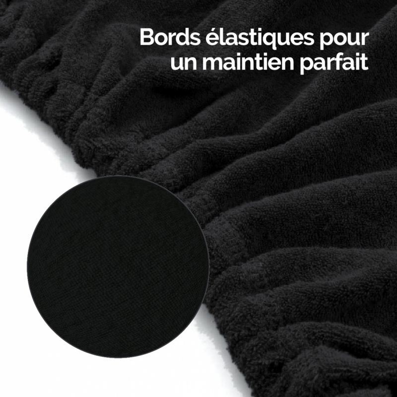 Kit complet de housses pour table de massage - Éponge - Noir
