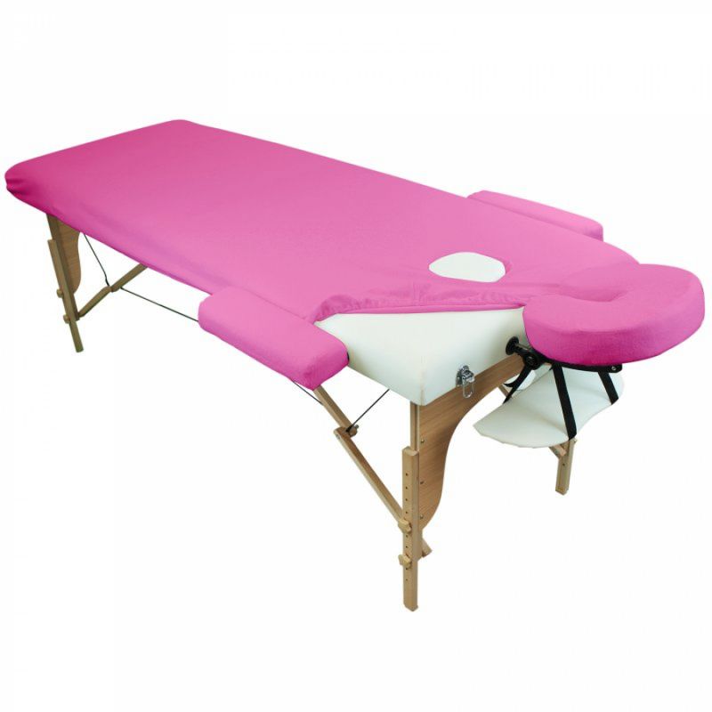 Kit complet de housses pour table de massage - Éponge - Rose