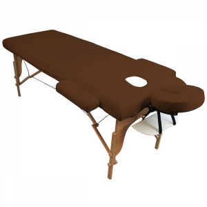 Kit complet de housses pour table de massage - Éponge - Marron foncé