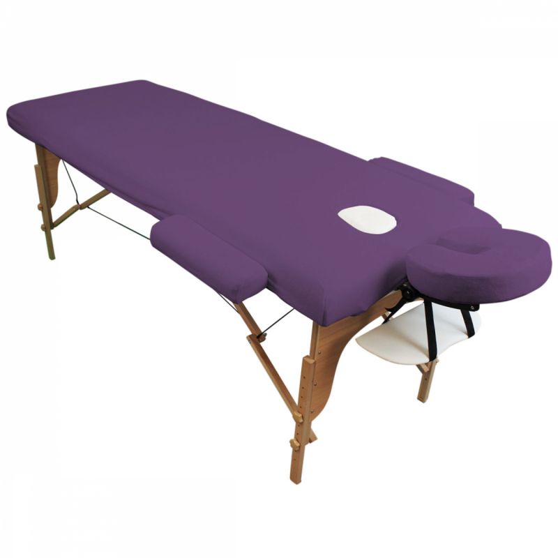 Kit complet de housses pour table de massage - Éponge - Violet