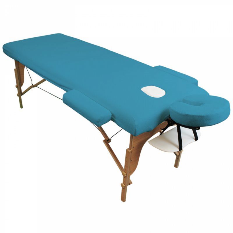 Drap housse en éponge pour table de massage - Bleu Turquoise