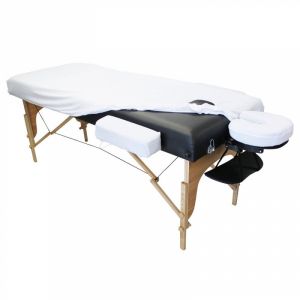 Drap-housse pour table de massage - Confort Plus - Éponge - Blanc