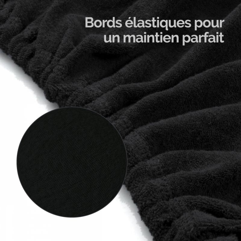 Kit complet de housses pour table de massage - Confort Plus - Éponge - Noir