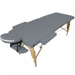 Table de massage bois - 2 Zones - Gris