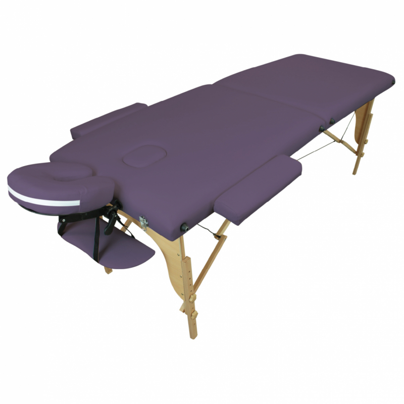 Table de massage bois - 2 Zones - Violet