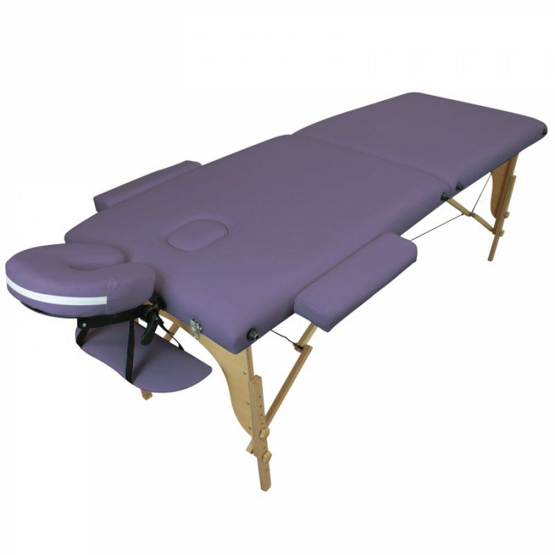 Table de massage bois - 2 Zones - Violet