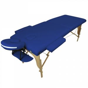 Table de massage bois - 2 Zones - Bleu azur