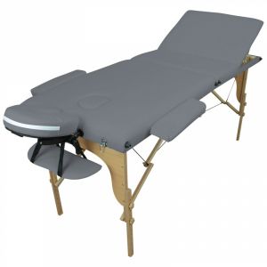 Table de massage bois - 3 Zones - Gris