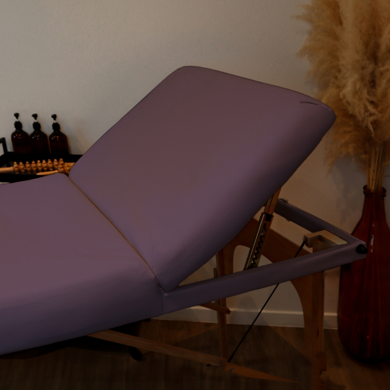 Table de massage bois - 3 Zones - Violet