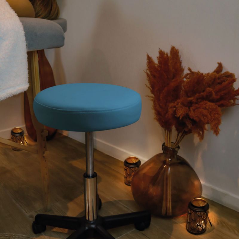 Tabouret réglable - Confort - Bleu turquoise