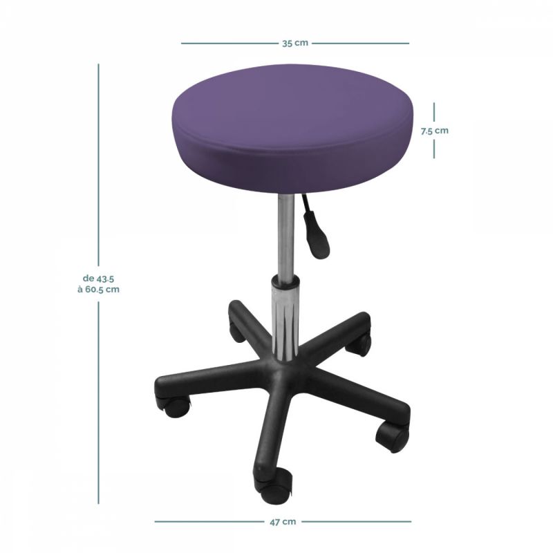 Tabouret réglable - Confort - Violet