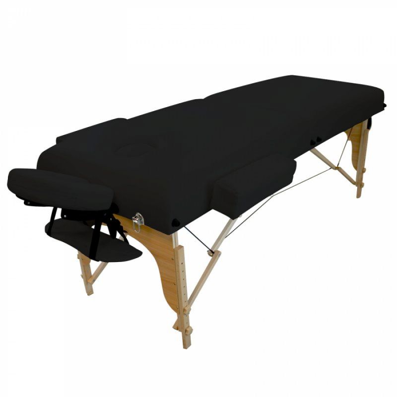 Table de massage bois confort plus - 2 Zones - Noir