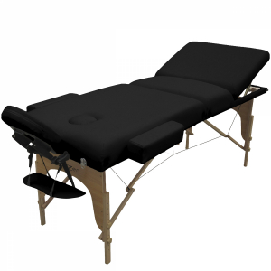 Table de massage bois confort plus - 3 Zones - Noir