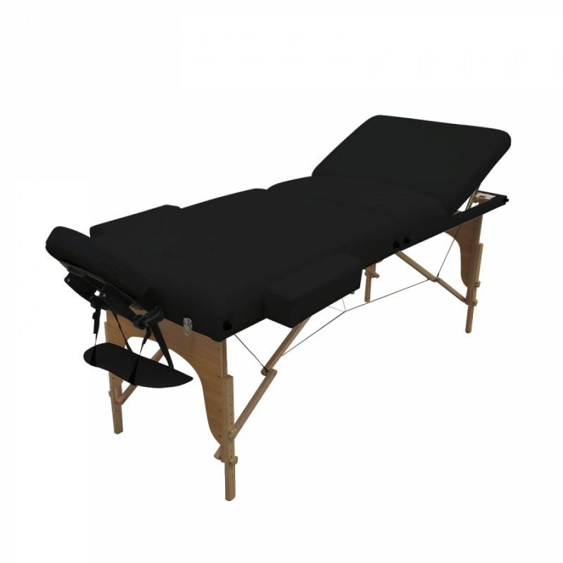 Table de massage bois confort plus - 3 Zones - Noir