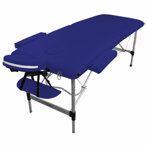 Table de massage aluminium - 2 Zones - Bleu azur