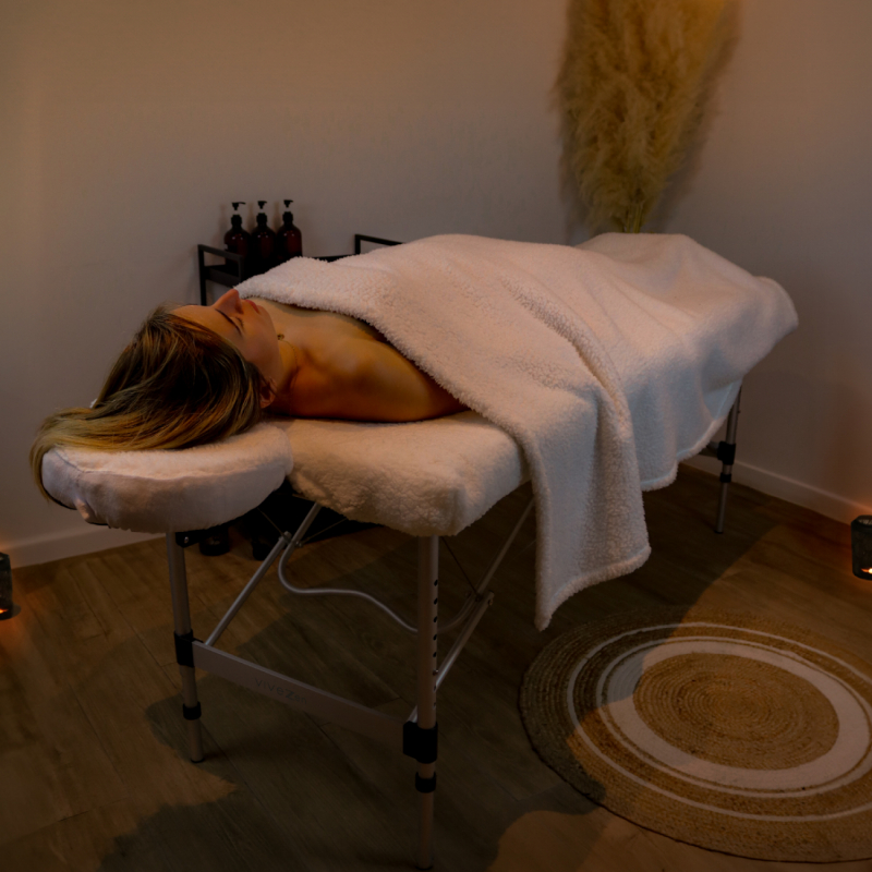 Table de massage aluminium - 2 Zones - Noir