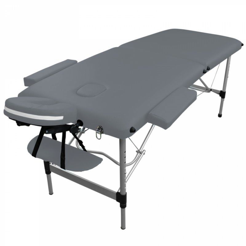 Table de massage aluminium 2 Zones Gris