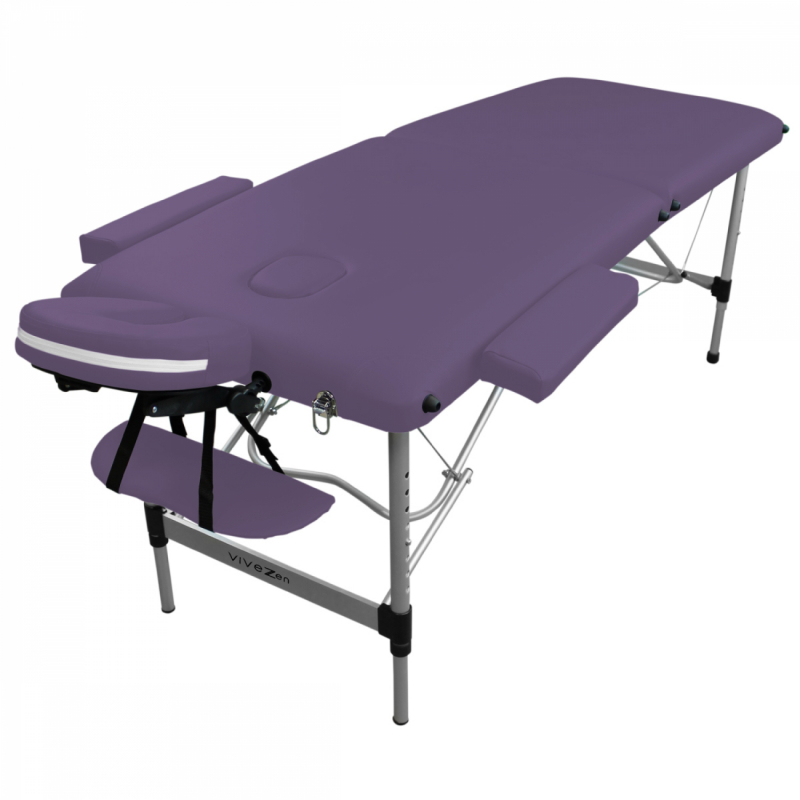 Table de massage aluminium - 2 Zones - Violet