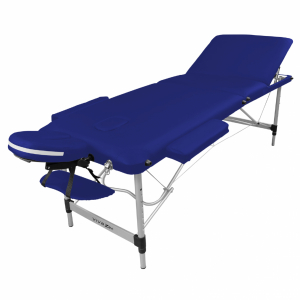 Table de massage aluminium - 3 Zones - Bleu azur