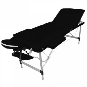 Table de massage aluminium - 3 Zones - Noir