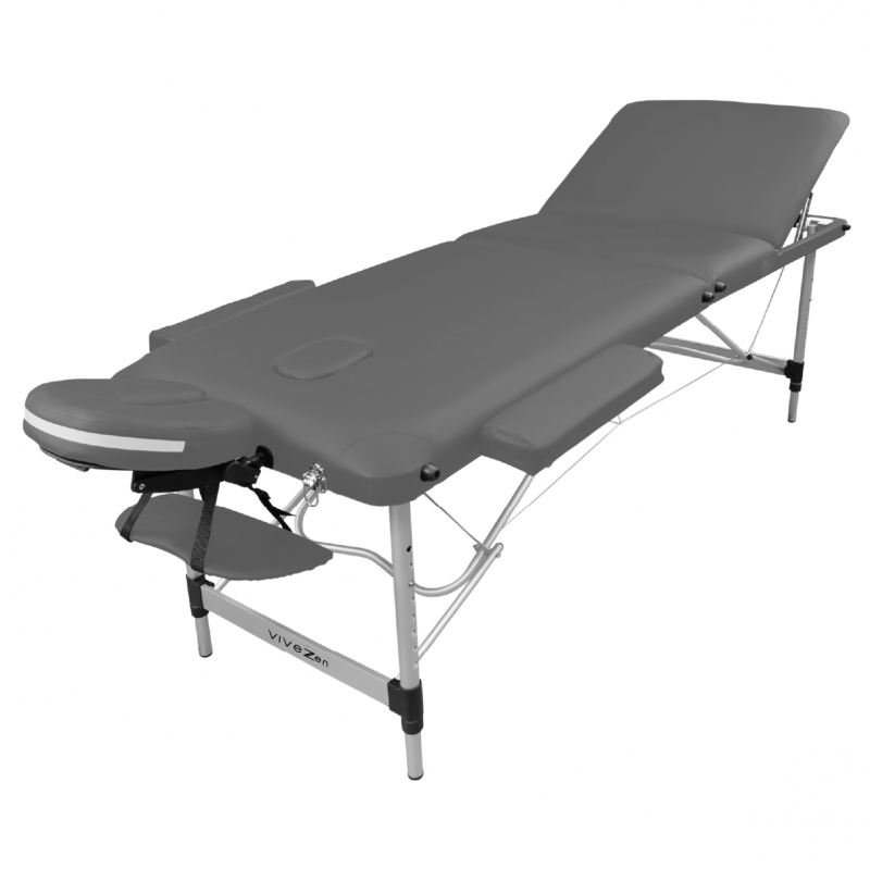 Table de massage aluminium - 3 Zones - Gris