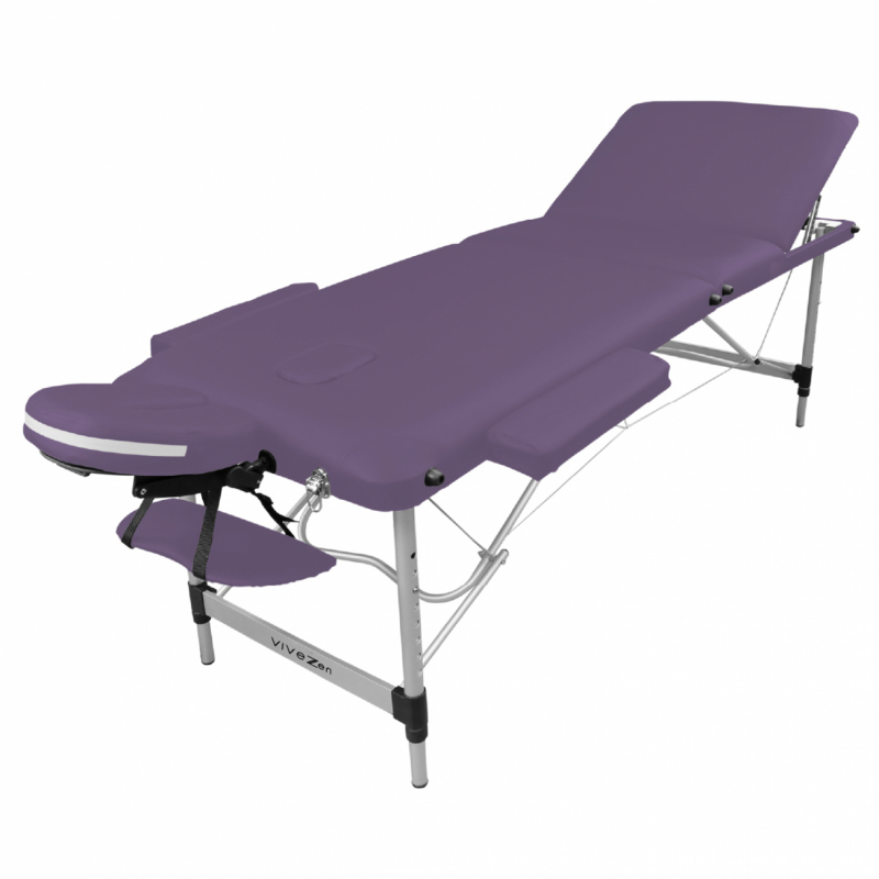 Table de massage aluminium - 3 Zones - Violet