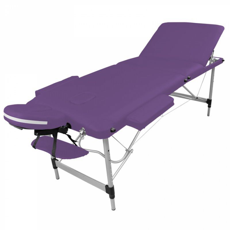 Table de massage aluminium - 3 Zones - Violet