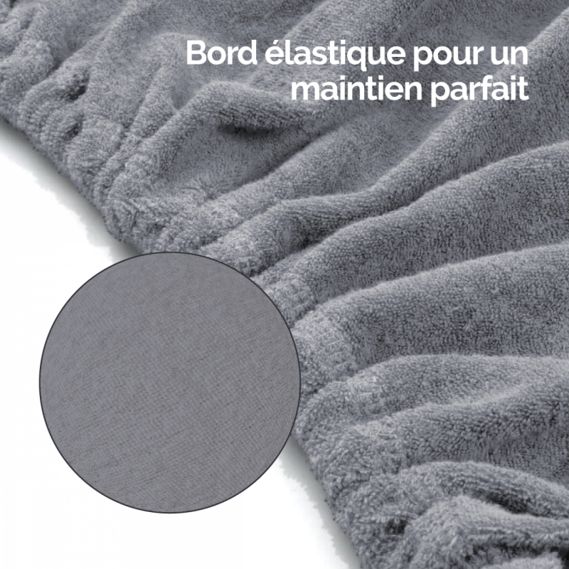 Drap-housse pour coussin demi rond - Éponge - Gris