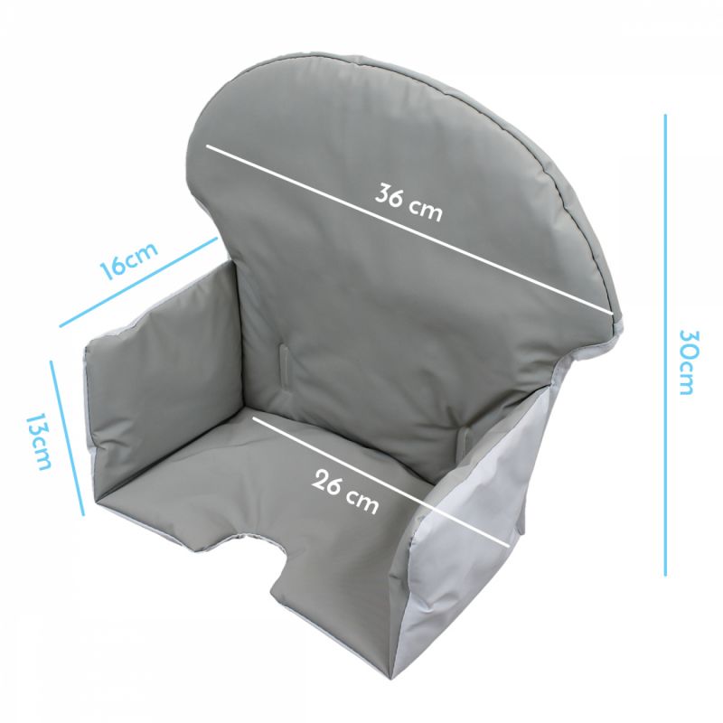 Housse d'assise pour chaise haute Délice - Gris uni